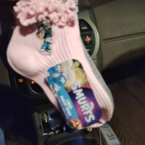 Smurfs Pink Baby Socks